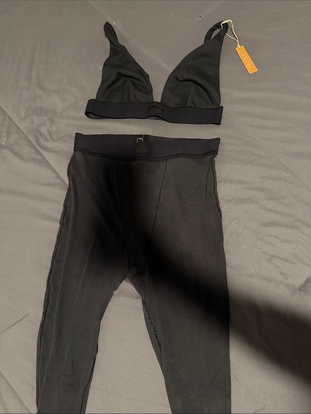 SKIMS black set- only top is new, bottoms have been used